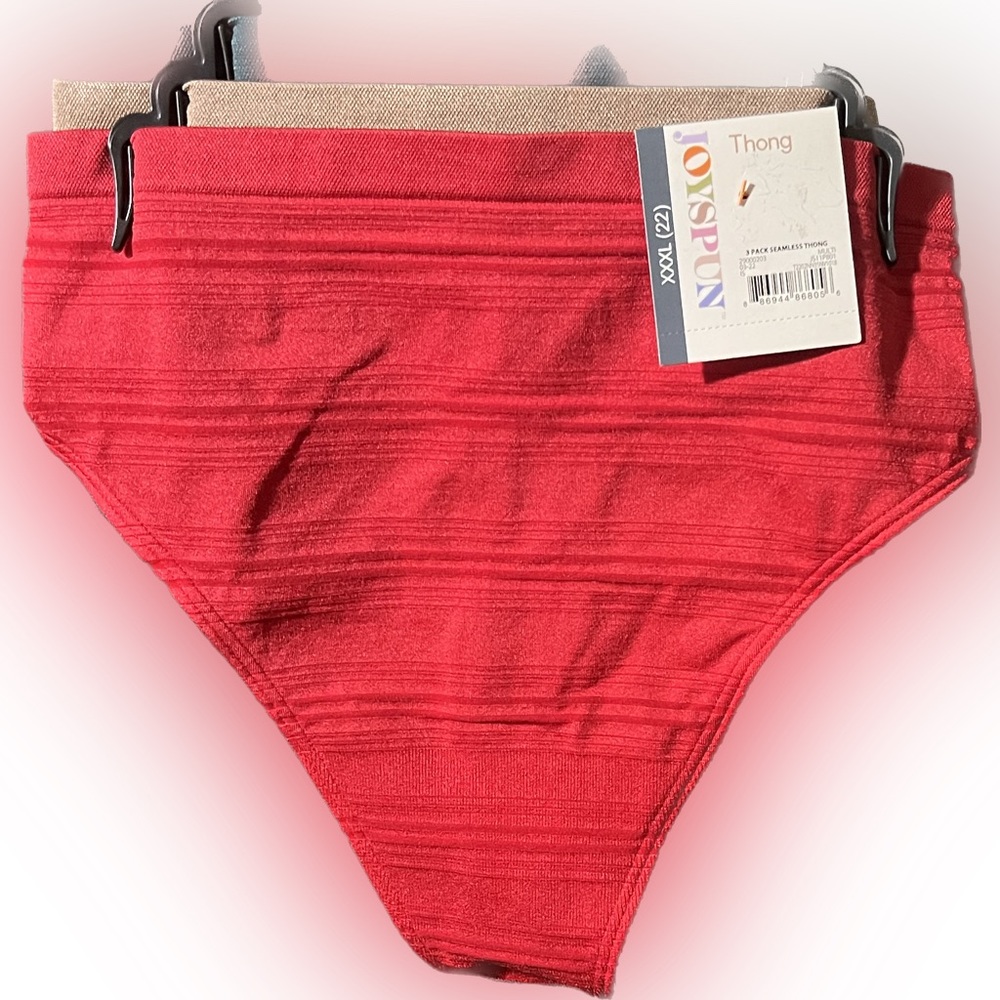 Multi color pack of plus size thongs